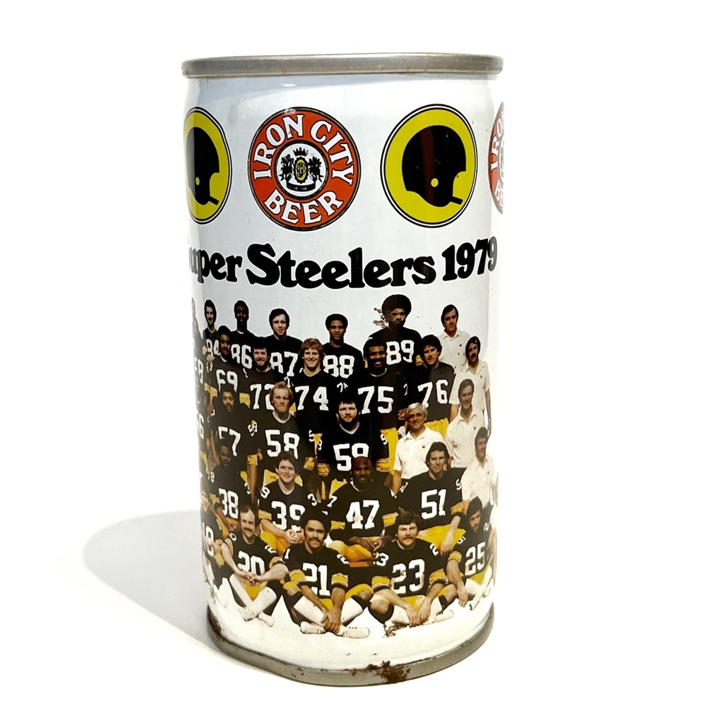 Vintage NFL Super Super Steelers 1979 Iron City Beer Can Pittsburgh Football 79